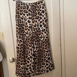 banana republic leopard print trousers